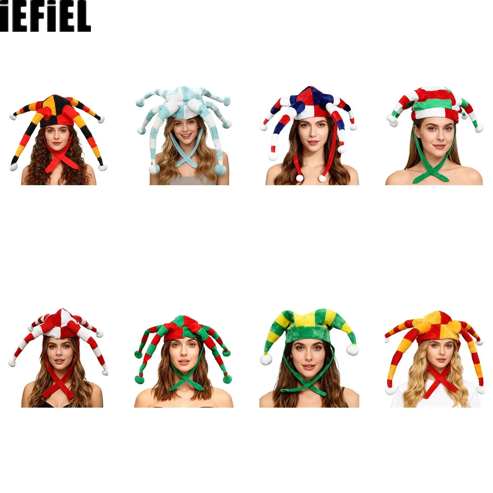 1Pcs Clown Hat Four-Cornered Hat Circus Cosplay Dress Up Accessories Christmas Halloween Hats