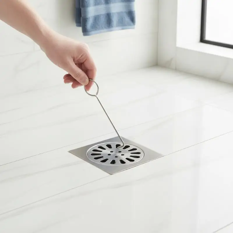 Rustproof Stainless Steel Drain Cover Lifting Hook 5/10Pcs, Floor Drain Grate Puller Tool For Bathroom Daily Drain Cleaning