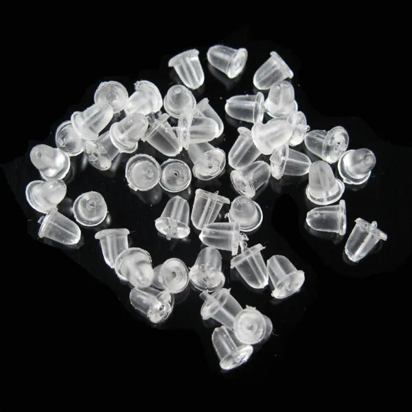 Hypo Rubber Earring Back Stopper Finding (Flower  Bullet  Big Pads  and Tube) For Jewelry Making DIY EW17