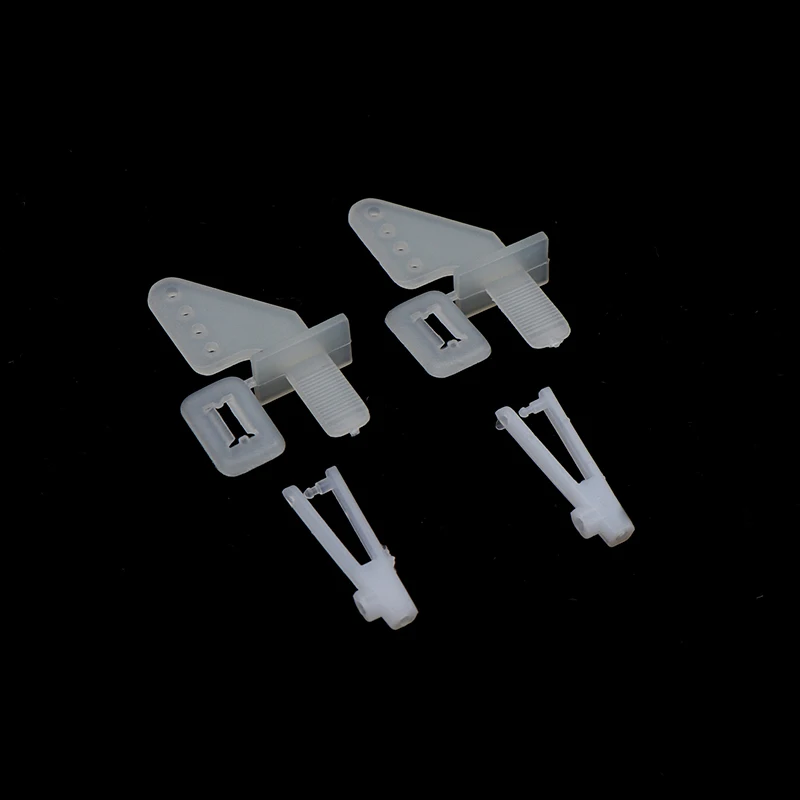 10Sets Medium Lock On Nylon Control Horn And Clevis Set Rudder Servo Ailerons Elevators For RC Fixed Wing Airplane Parts