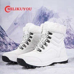 Vrouwen Snowboots Winter Outdoor 2024 Verdikte Pluche Laars Vrouwen Mode Sneakers Warme Dikke Zool Sneeuw Antislip Schoenen Katoen