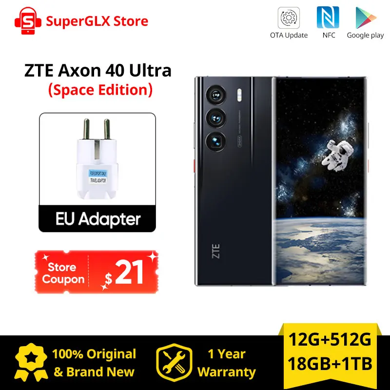 

New ZTE Axon 40 Ultra Space Edition 5G Smartphone with UDC Tech Snapdragon 8 Gen 1 6.8" 120Hz AMOLED Display 5000mAh Battery