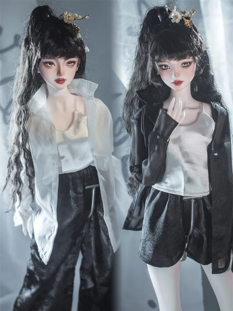 

BJD Doll Clothes For 1/3 1/4 Doll Chiffon Shirt Sling Trousers Shorts Outfit Dolls Clothing Accessories(Excluding Doll)