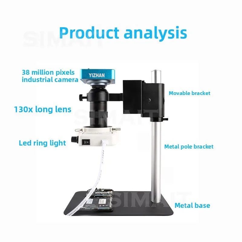 16MP/38MP HD Optical Digital Microscope | Industrial Compact Base USB Microscope for PC Computer