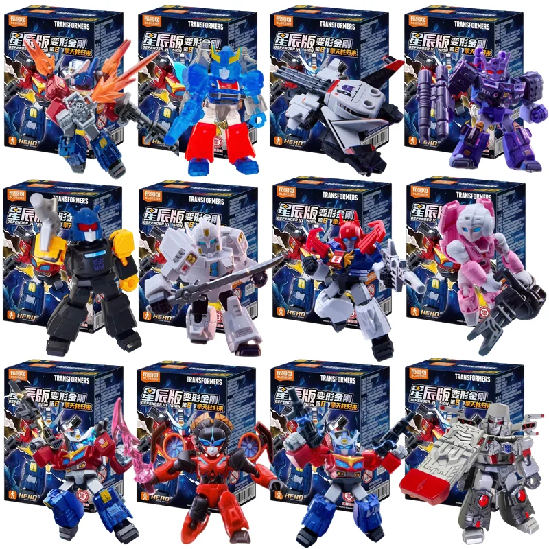 Blokees transformadores defender versão figura grimlock dinobots starscream optimus prime transformação robô coleção brinquedo