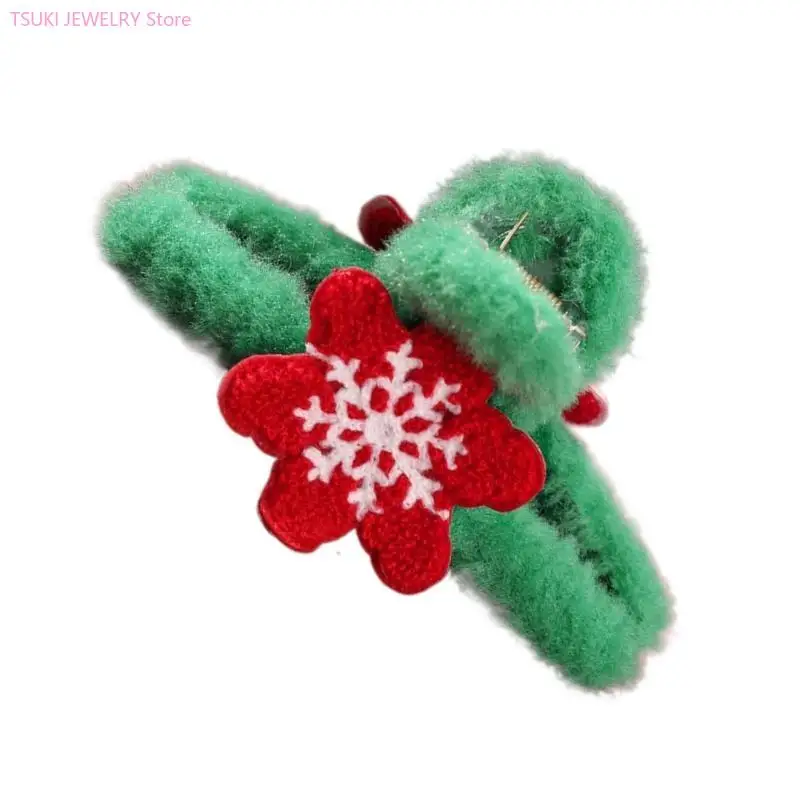 62KE Hair Claw Clips Christmas Tree Non-Slip Catch Barrettes Hair Jaw Clip Supplies