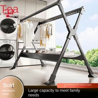 Floor to floor luxury folding vertical aluminum alloy clothes drying pole