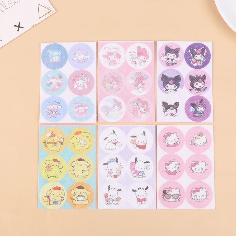 36Pcs Sanrio Kuromi HelloKitty My Melody Anti-Mosquito Stickers Screen Patch Stickers Anti Mosquito Clothing Hat Decor