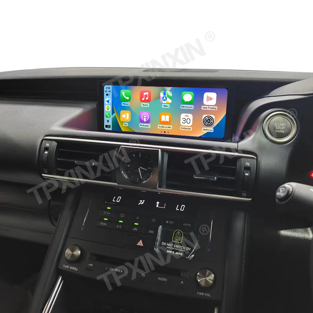 Qualcomm 668 Rádio do carro para Lexus RC, IS Series 2013-2017, Leitor de vídeo multimídia, Navegação GPS, Unidade Carplay, Android 13 Screen