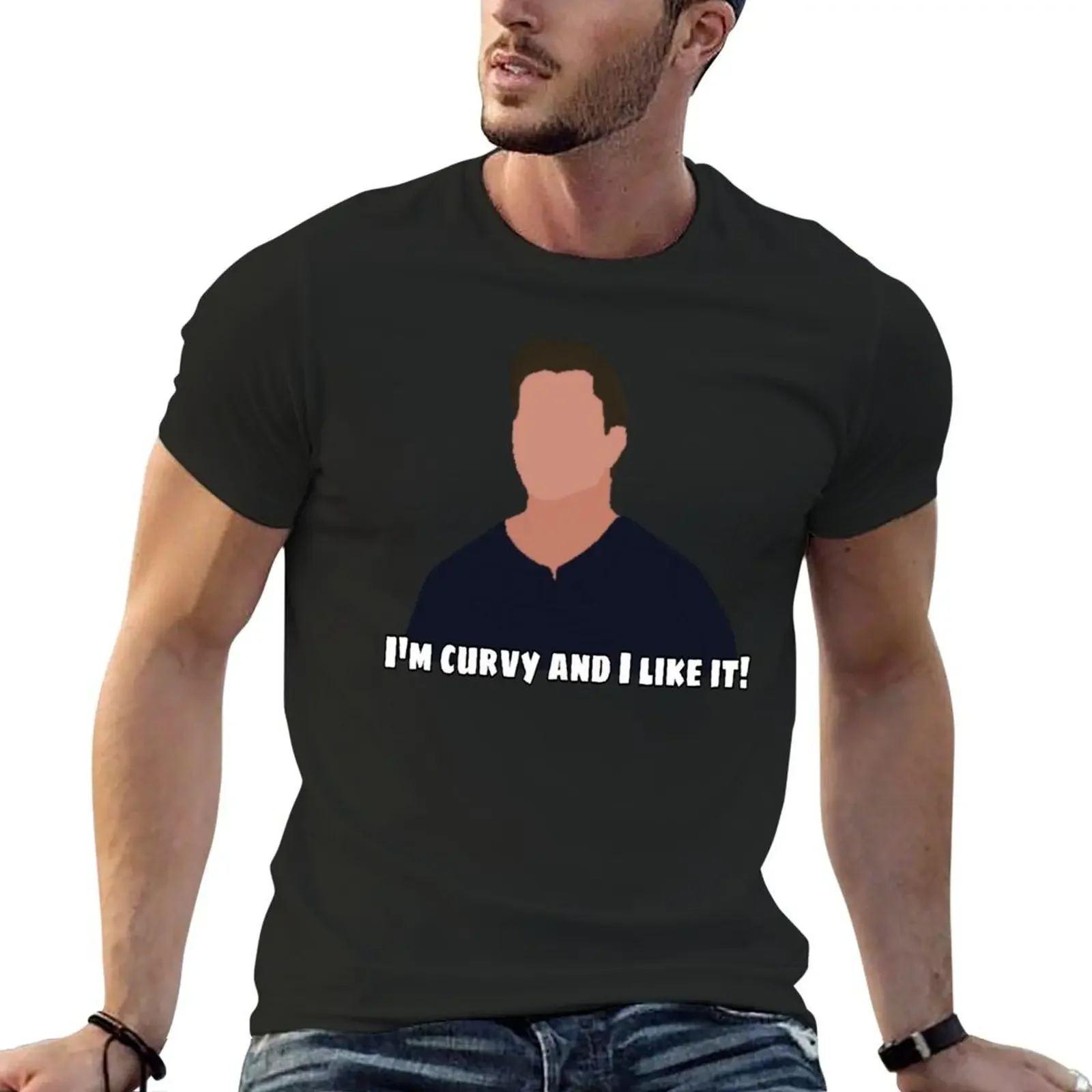 I'm curvy and I like it! T-Shirt man t shirt anime T-shirt men