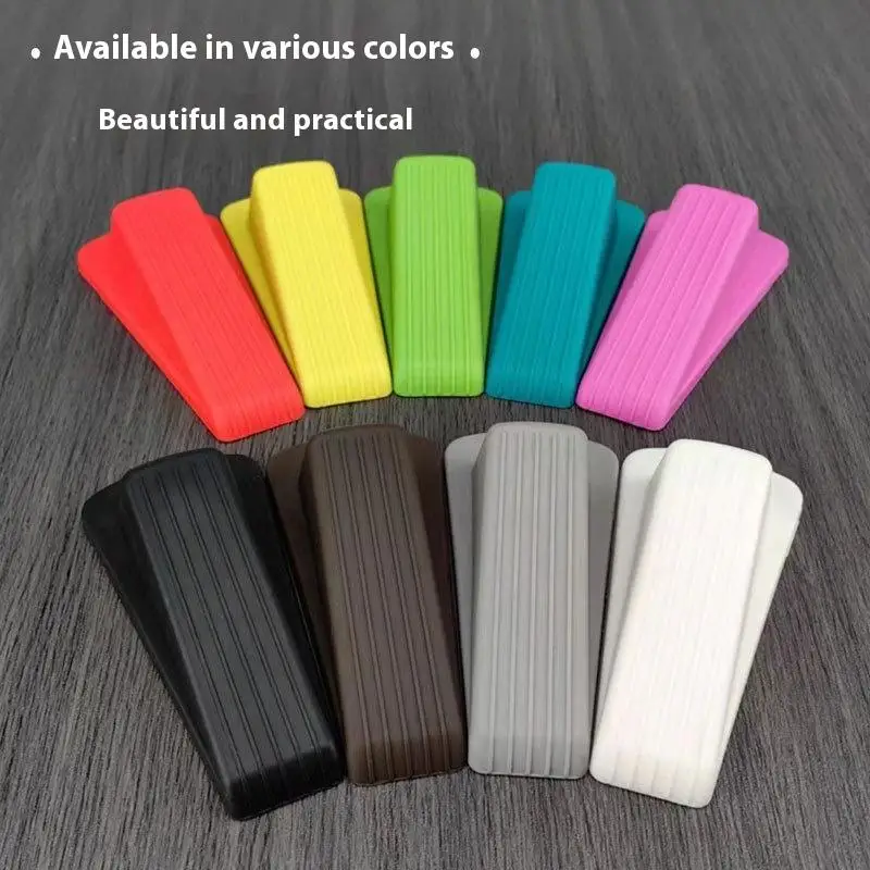 

Новые практичные безопасные мягкие силиконовые дверные стопоры, блокировочные клинья, дверные упоры для дома, защита от столкновений, износостойкие