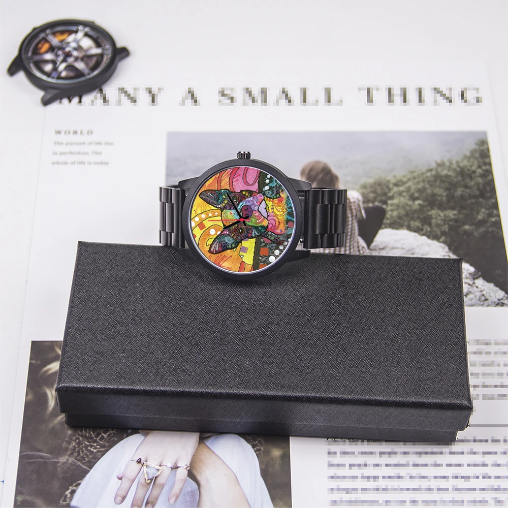 Rose Gold Universal for Men and Women Quartz Watches Male Black Alloy Dial Gift Man Bracelets Silver Belt Souvenir 45/38 mm