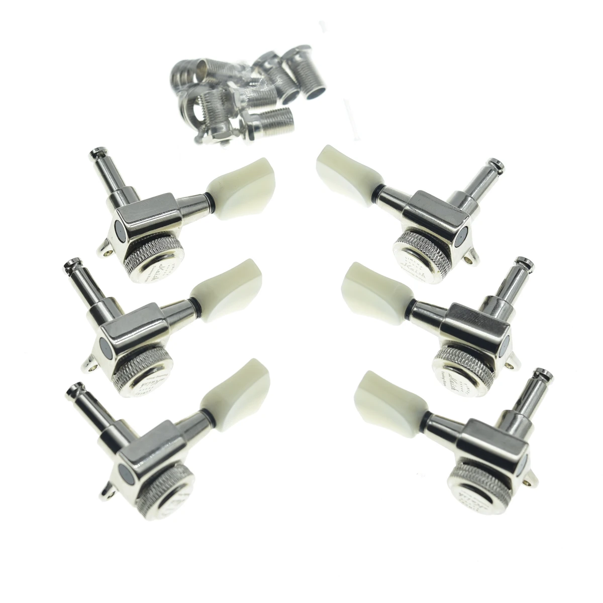 KAISH 3x3 Off White Keystone Locking Tuners 18:1 Guitar Tuning Keys Locking Tuning Machine for LP/Les Paul/SG/ES/Acoustic Guitar