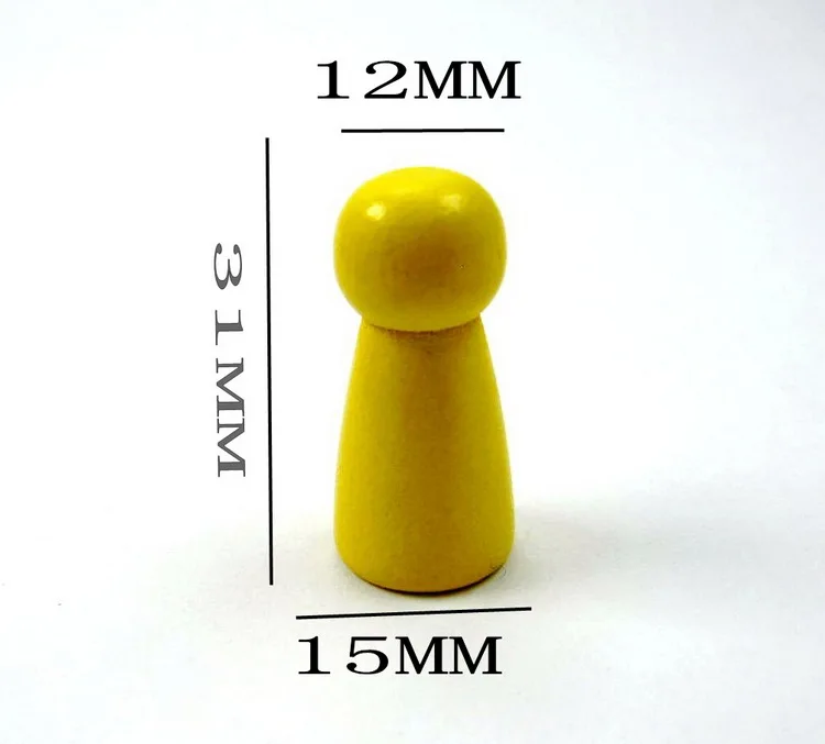 31mm 8pcs pawn/ chess wood game pieces for boardgame accessories 4 colors