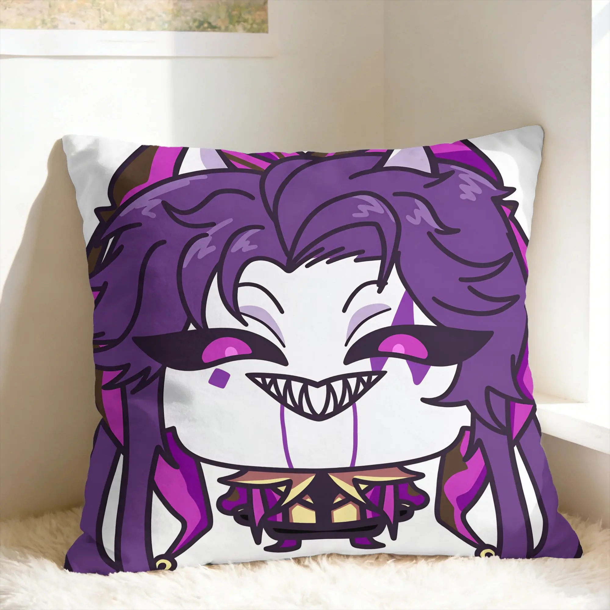 F-Freak C-Circus Jester Pillowcases  Cute Funny Pillow Case For Office Car Home Decor Square Pillow Cover