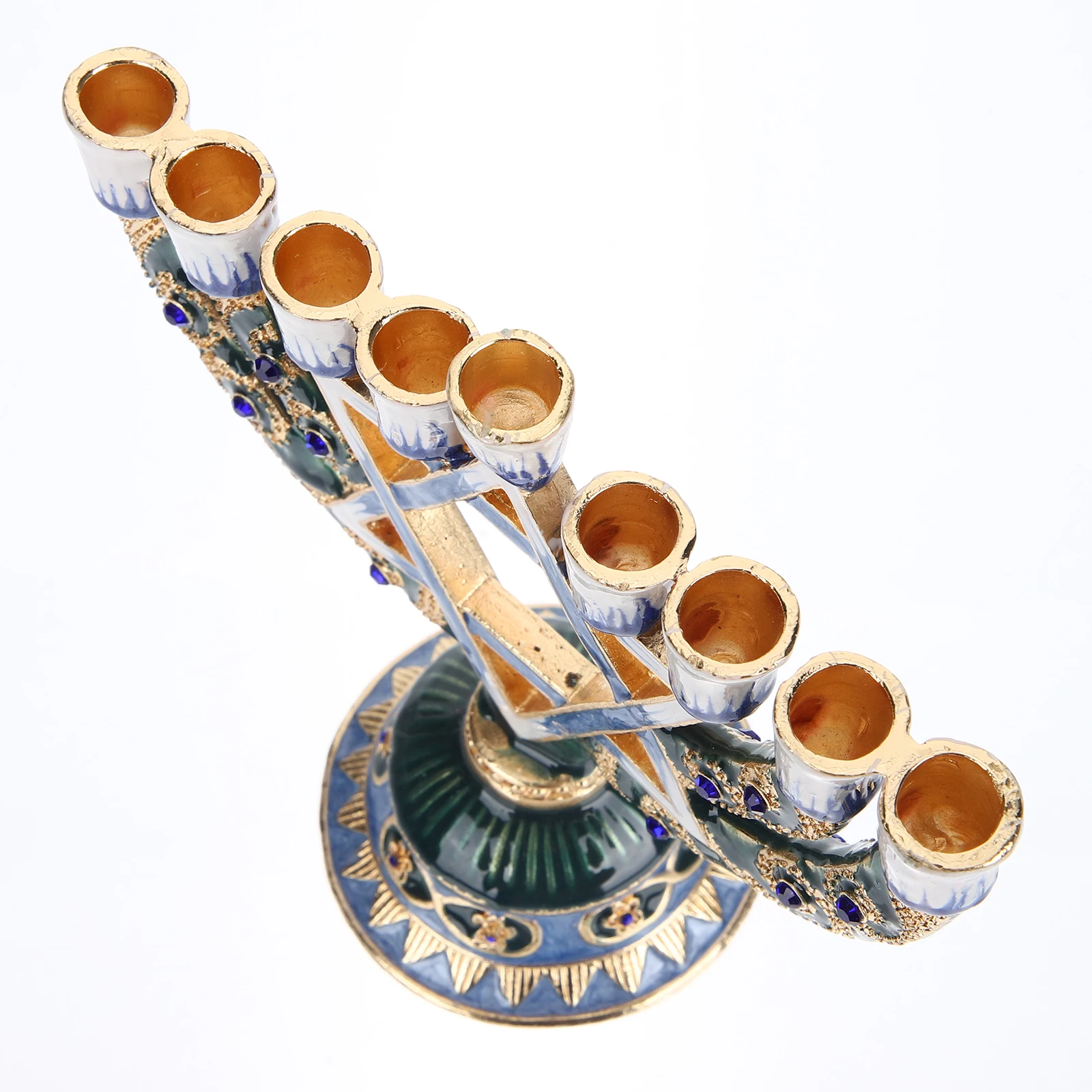 

9 Branches Candlestick Holder Retro Design Safe Metal Table Top Decoration for Cafes Holder Candlestick Holders