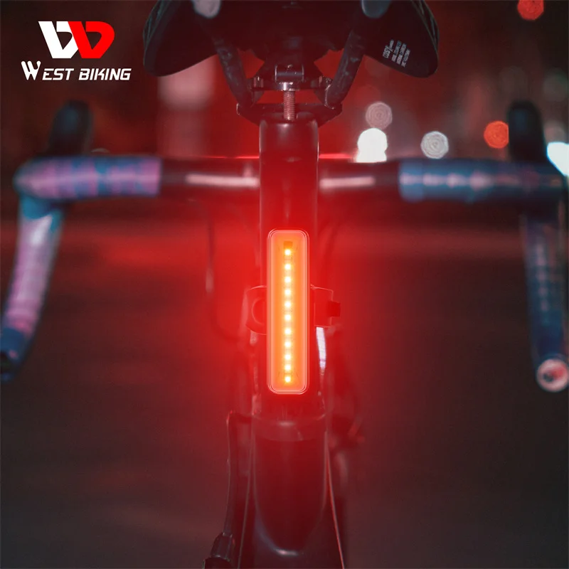 Bicycle Light Waterproof Bike Taillight LED USB Rechargable Safety Back Light Riding Warning Saddle Bike Rear Light