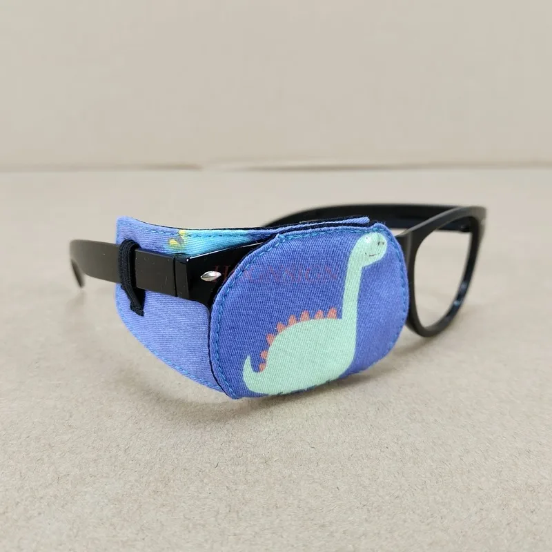 child eye patch Dinosaur Party Cartoon Single Eye Mask Assisted Correction Vision Flash Amblyopia Cover Single Glasses