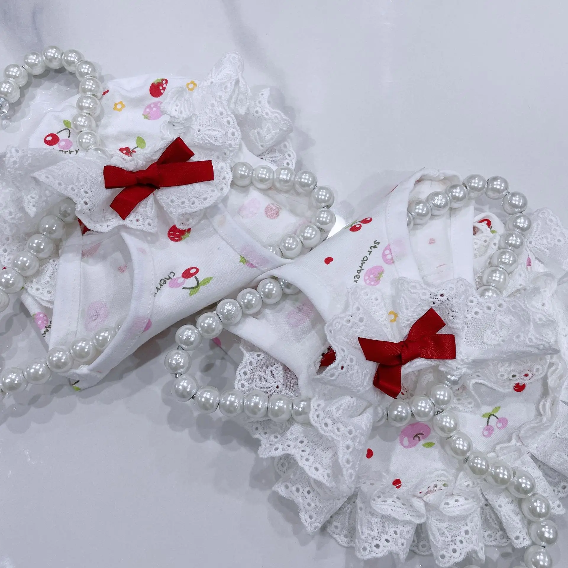 Cute Strawberry Print Dog Clothing Fashion Cotton Sling Princess Vest Dress For Small Medium Dog Poodle Pet Dog Clothes Pajamas