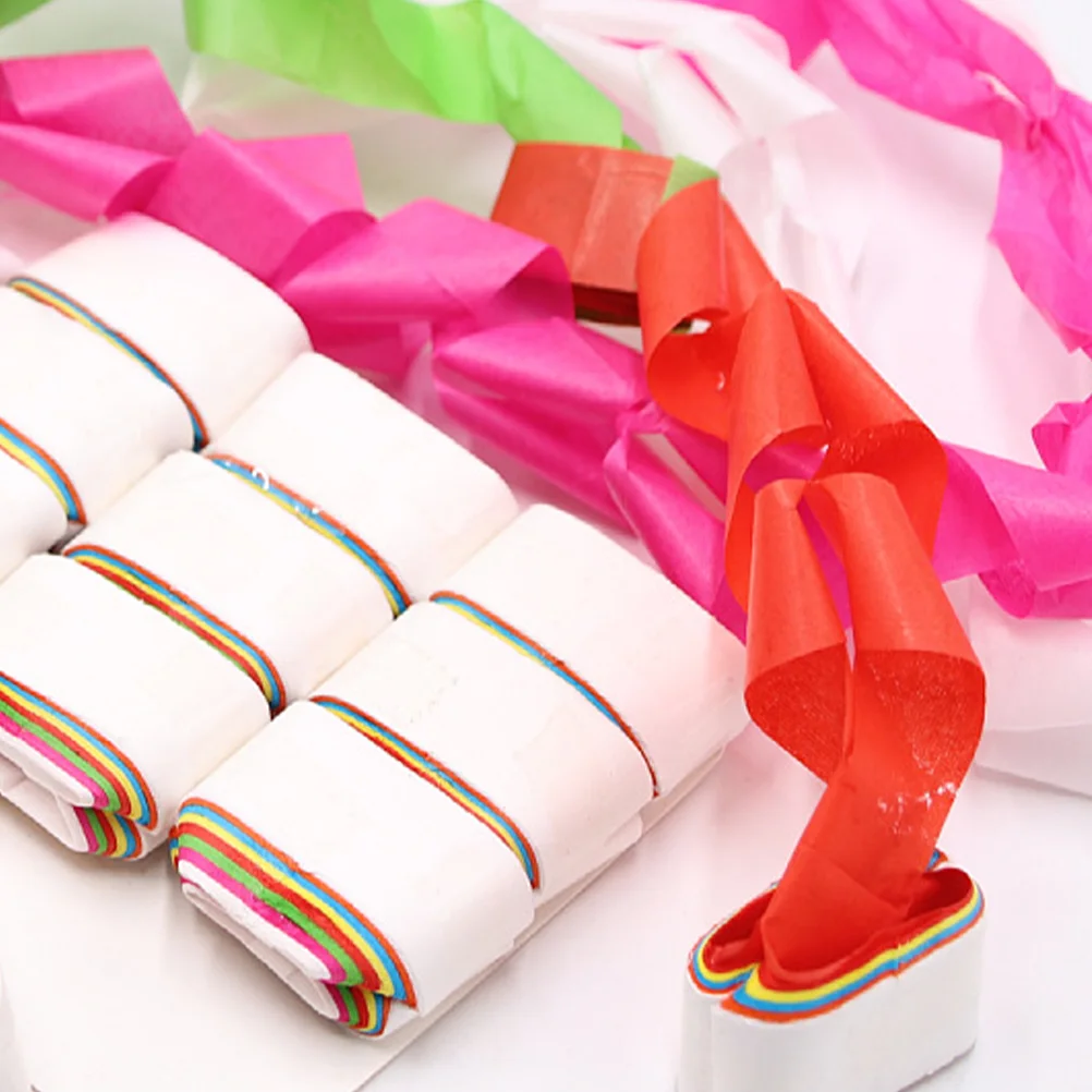 24 Pcs Colored Mouth Coils Stage Vomit Paper Prop Tricks Accessories for Portable Props Funny