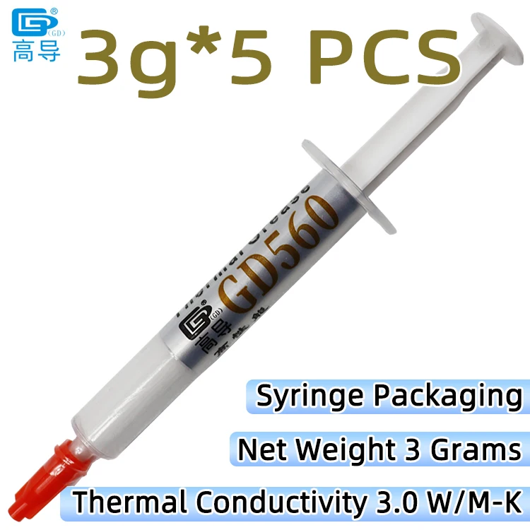 GD560 Thermisch geleidende vetpasta Nettogewicht 3/30/100/150 gram Wit gips Koellichaamverbinding voor CPU SSY ST CN HT