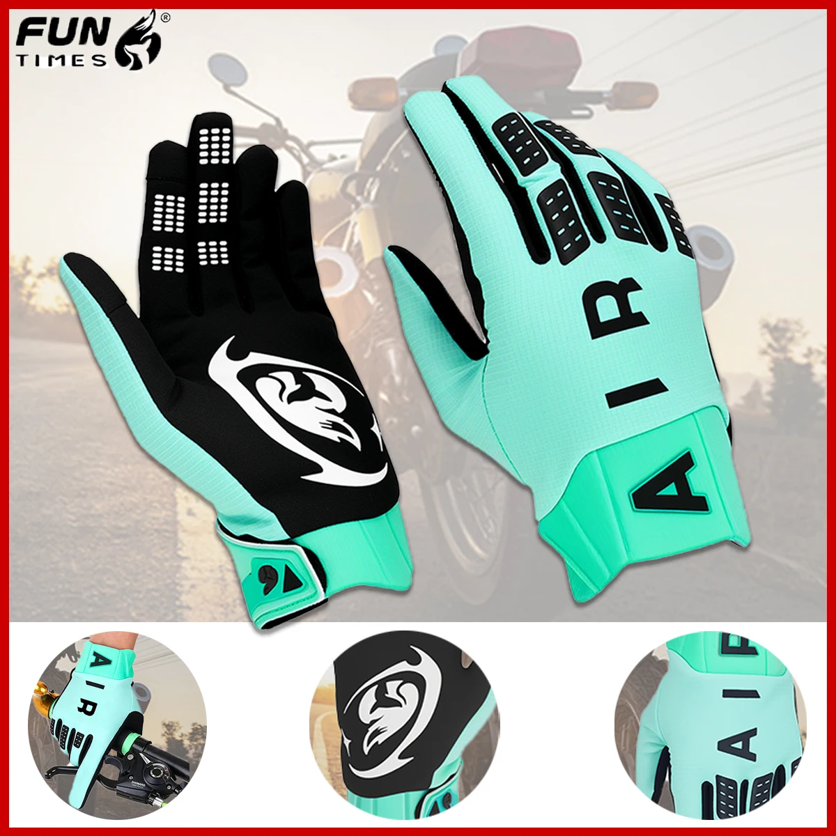 قفازات ركوب الدراجات الرياضية الخارجية الجديدة للربيع والخريف، قفازات عالمية مريحة ومتعددة الاستخدامات