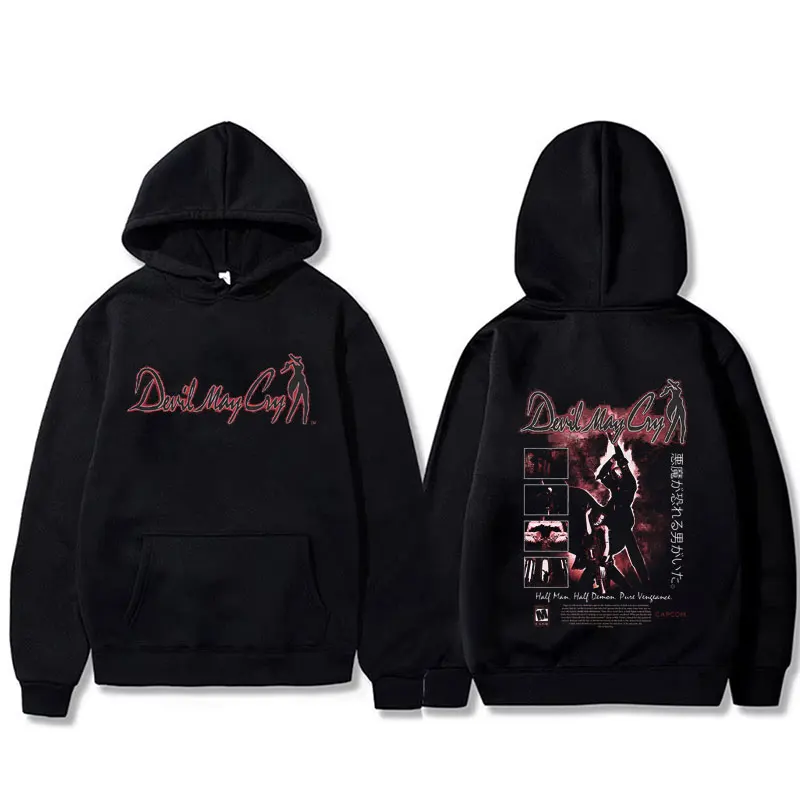 

Game Devil May Cry Dante Merch Hoodie Men Women Gothic Rock Style Streetwear Man Fashion Vintage Oversized Fleece Cotton Hoodies