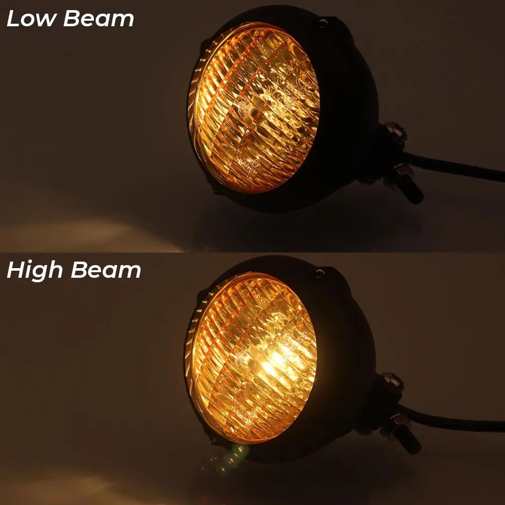 4.5" Motorcycle Accessories Retro Headlight For Harley Kawasaki Honda Yamaha Cafe Racer Bobber Cruiser Hi/Lo Beam Head Lamp 3