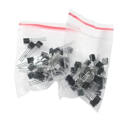 50pcs/lot 2N5551 2N5401 NPN Transistor Set, TO-92 Switching Transistors electronic components kit