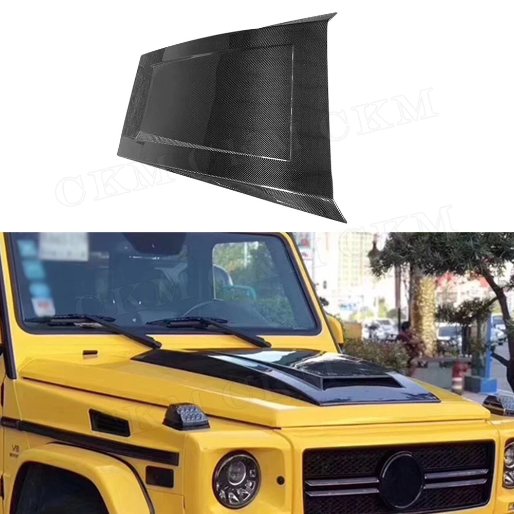 

G Class W463 Carbon Fiber Front Engine Hood Vents for Mercedes Benz G500 G550 G55 G65 B Style Car Body Kit 2008-2017