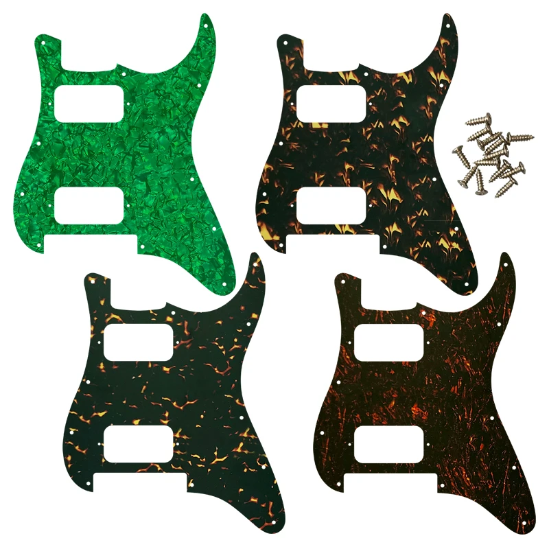 

Xinyue Custom Parts - For US 11 Screw Holes Strat Floyd Rose Tremolo Bridge Guitar Pickguard Blank With HH Pickups Scratch Plate