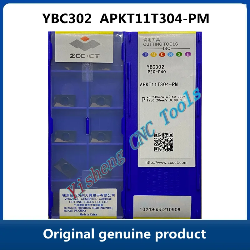 

Original ZCC CT CNC cutting tools YBC301 YBD252 YBM251 APKT11T304-PM YBM351 YBG202 YBG302 Carbide Inserts