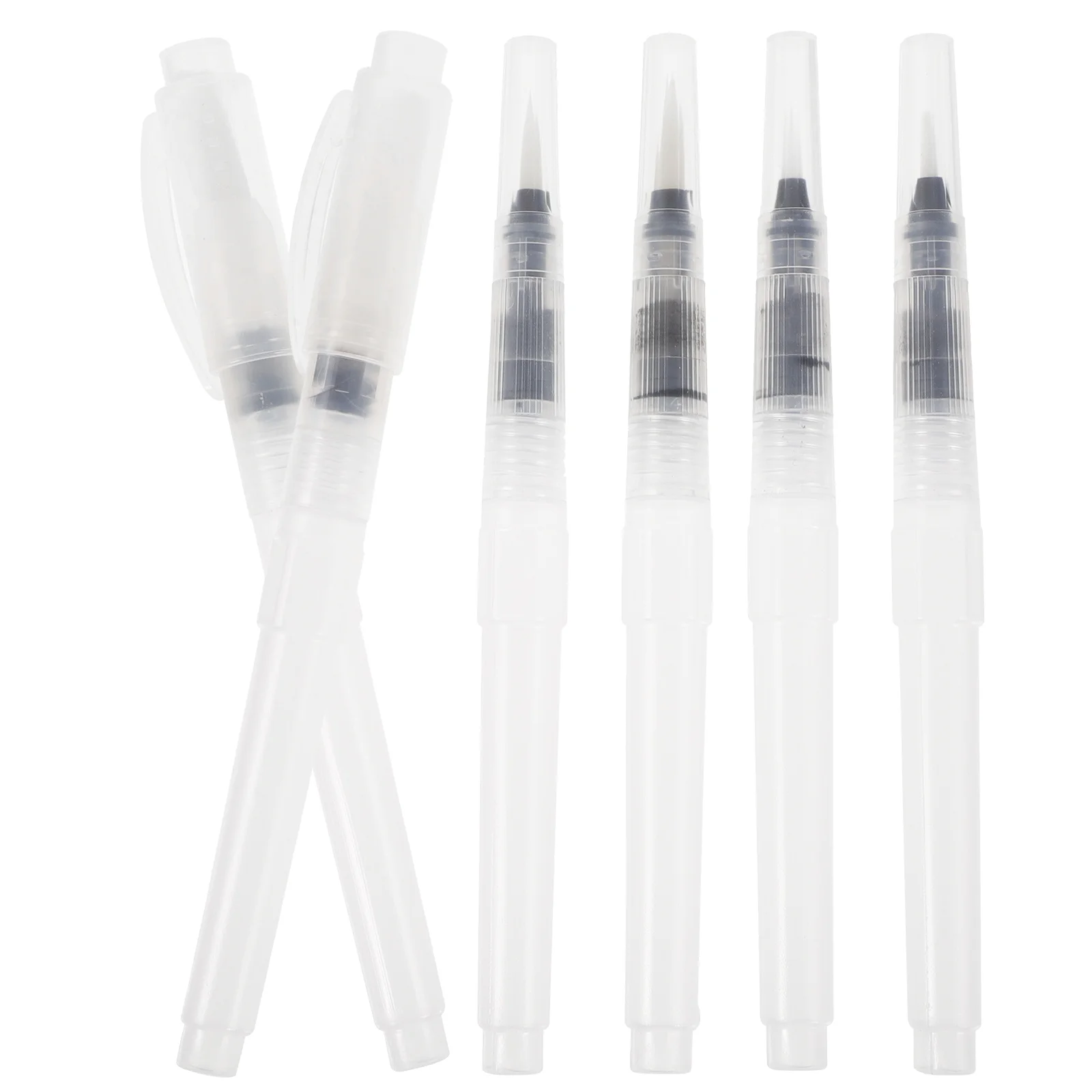 

6 Pcs Lid Paint Pen Watercolor Palette Children Painting Supplies Drawing Brush