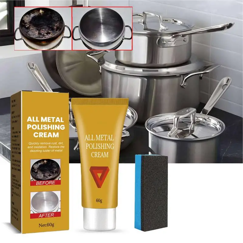 Metal Polish Paste Metal Restorer And Gloss Polish Cream Portable Multifunction Rust Removing Cream For Aluminum Chrome Metal