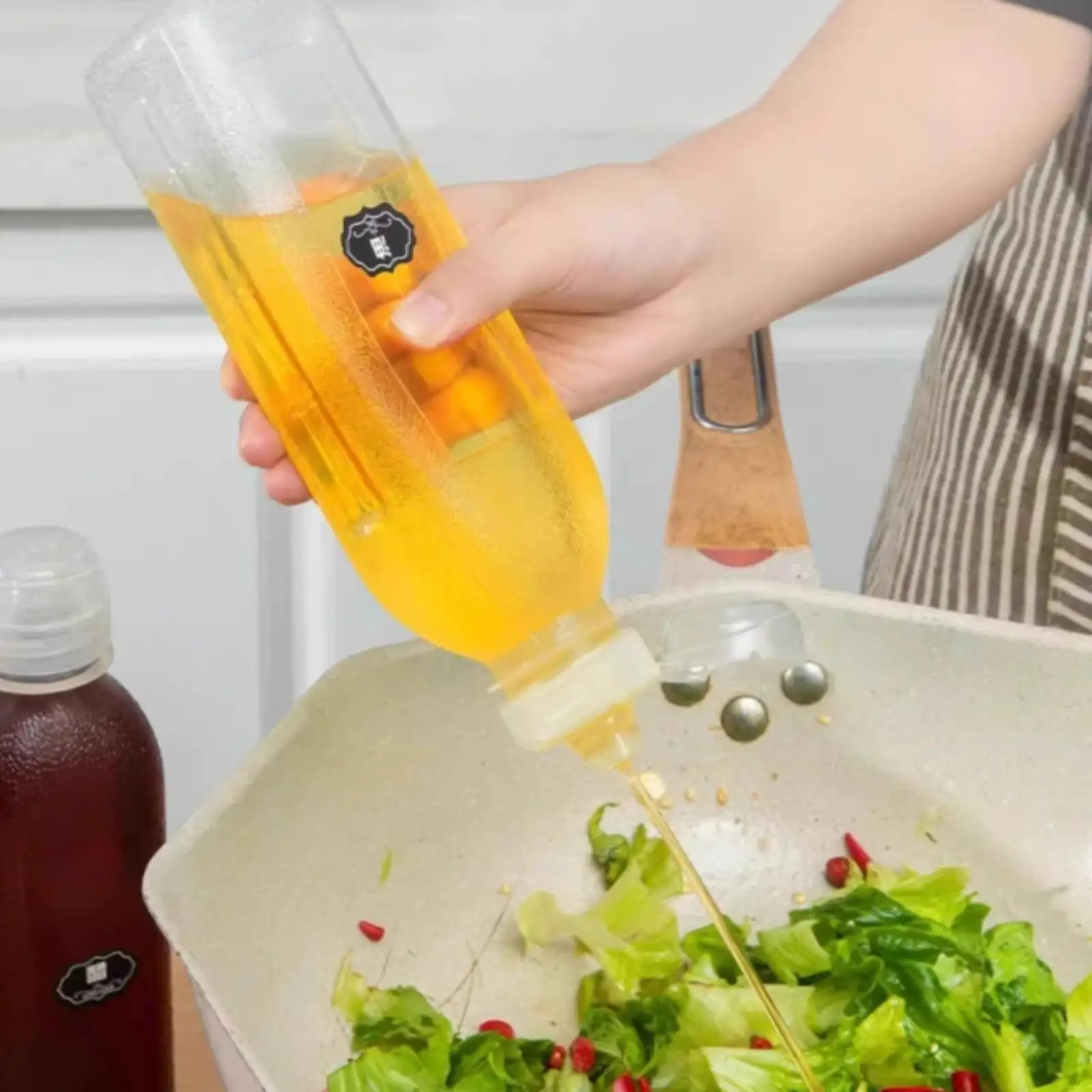 Oil Dispenser Bottle Precise Pouring Leakproof Sauce Cruet Heat Resistant
