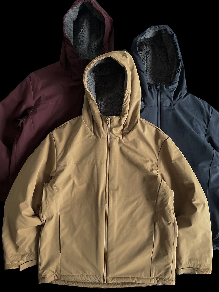 

Мужская утепленная куртка Tech Fleece с капюшоном, ветрозащитная, для активного отдыха, осенне-зимняя, простая, молодежная, из полиэфирного волокна