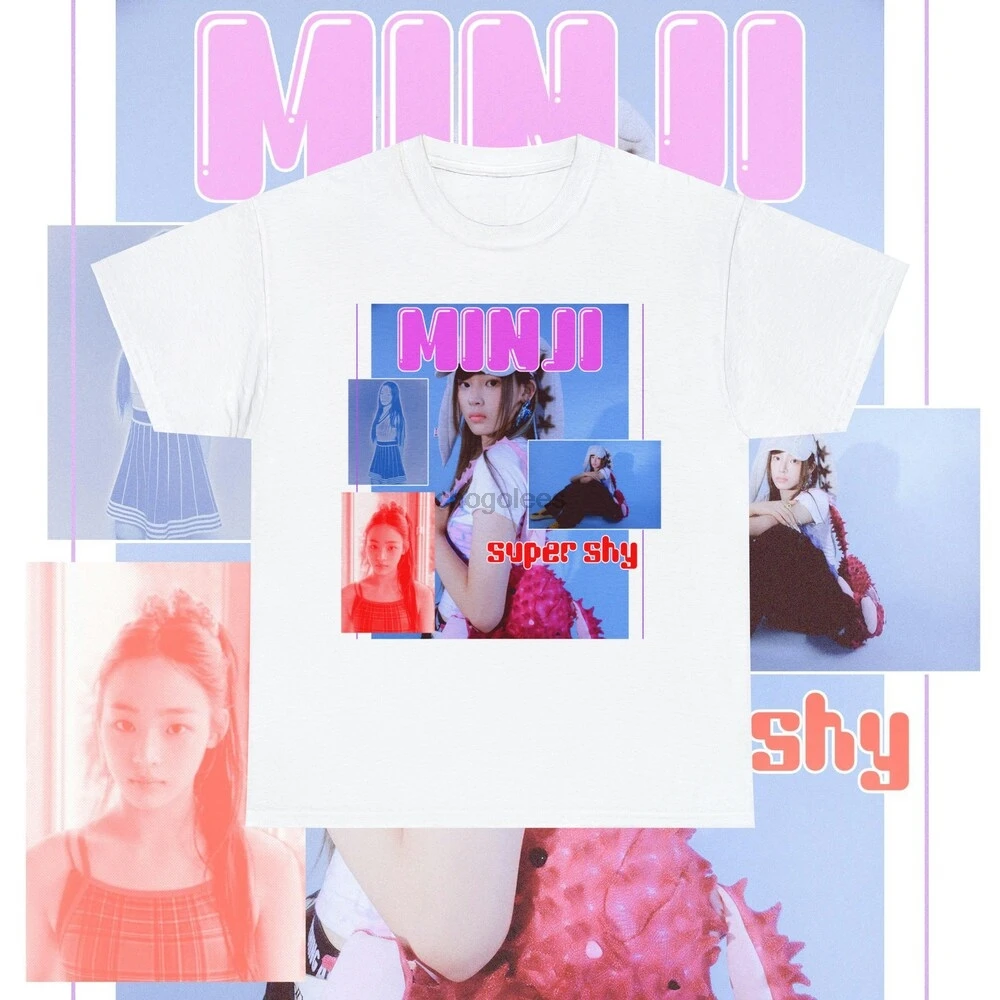 Minji New Jeans Kpop Vintage Style Graphic T-shirt