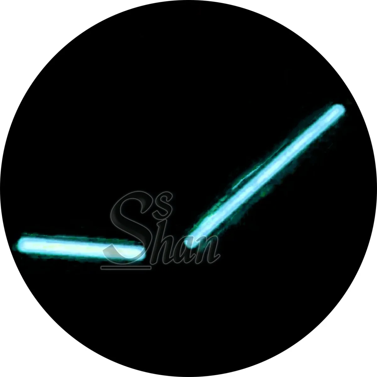 Wysokiej jakości wskazówki zegarkowe NH35 12,5*12*8mm z zielono-niebieską luminescencją, pasujące do mechanizmów NH35 i NH36, złote, srebrne, różowe złoto.