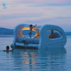 Electric Party Lounge with Solar Power, Entertainment Power, Cruising Pontoon, Foldable Inflatable Solar House Boat