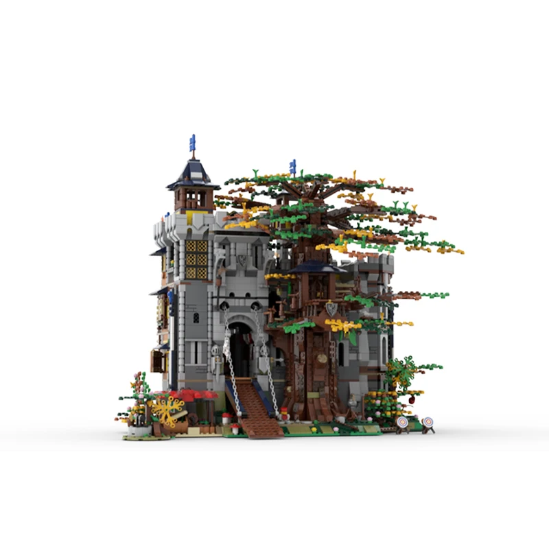 MOC-126920 Creative Tree Of Life Castle House Building Block Castle Architecture Model Technology Assembly Bricks Toys Kid Gifts