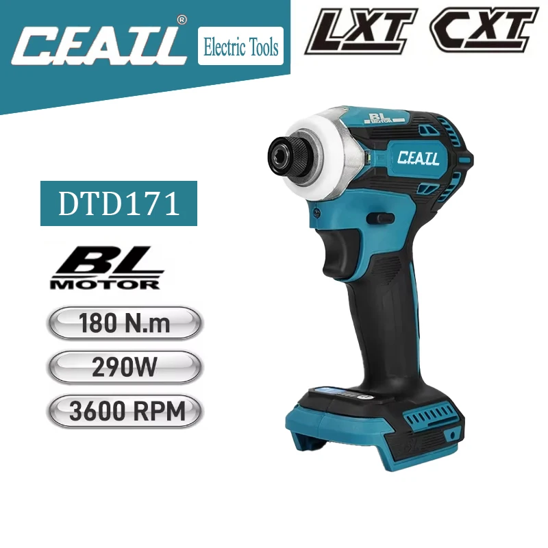 🔋 لماكيتا DTD171 مفك تأثير بدون فرش مفك براغي قابل لإعادة الشحن أدوات كهربائية لاسلكية ، لبطارية ماكيتا 18 فولت