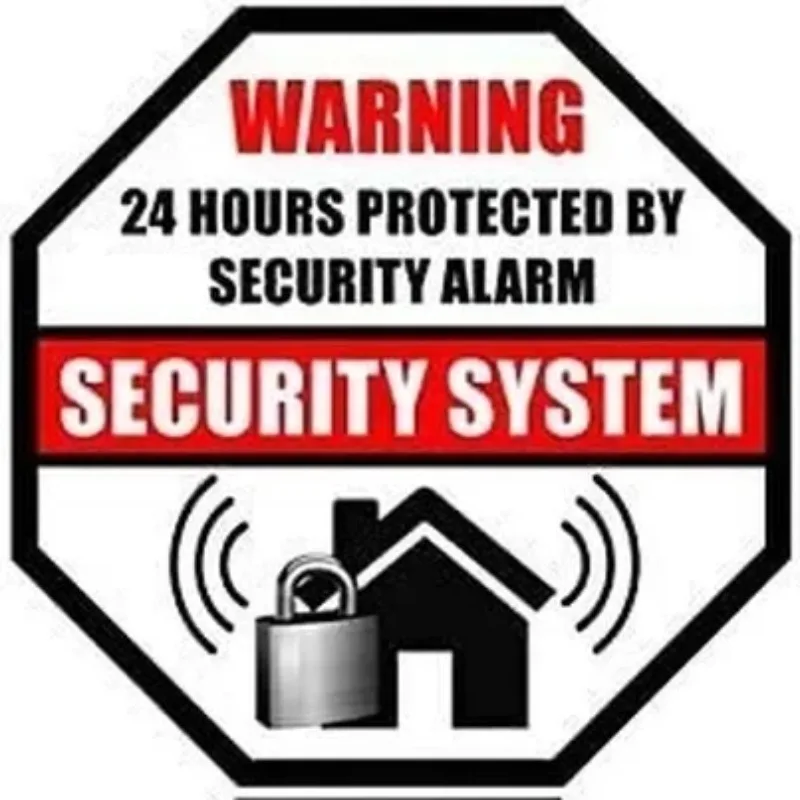 Car self-adhesive stickers, security alarm system stickers, 24-hour protection