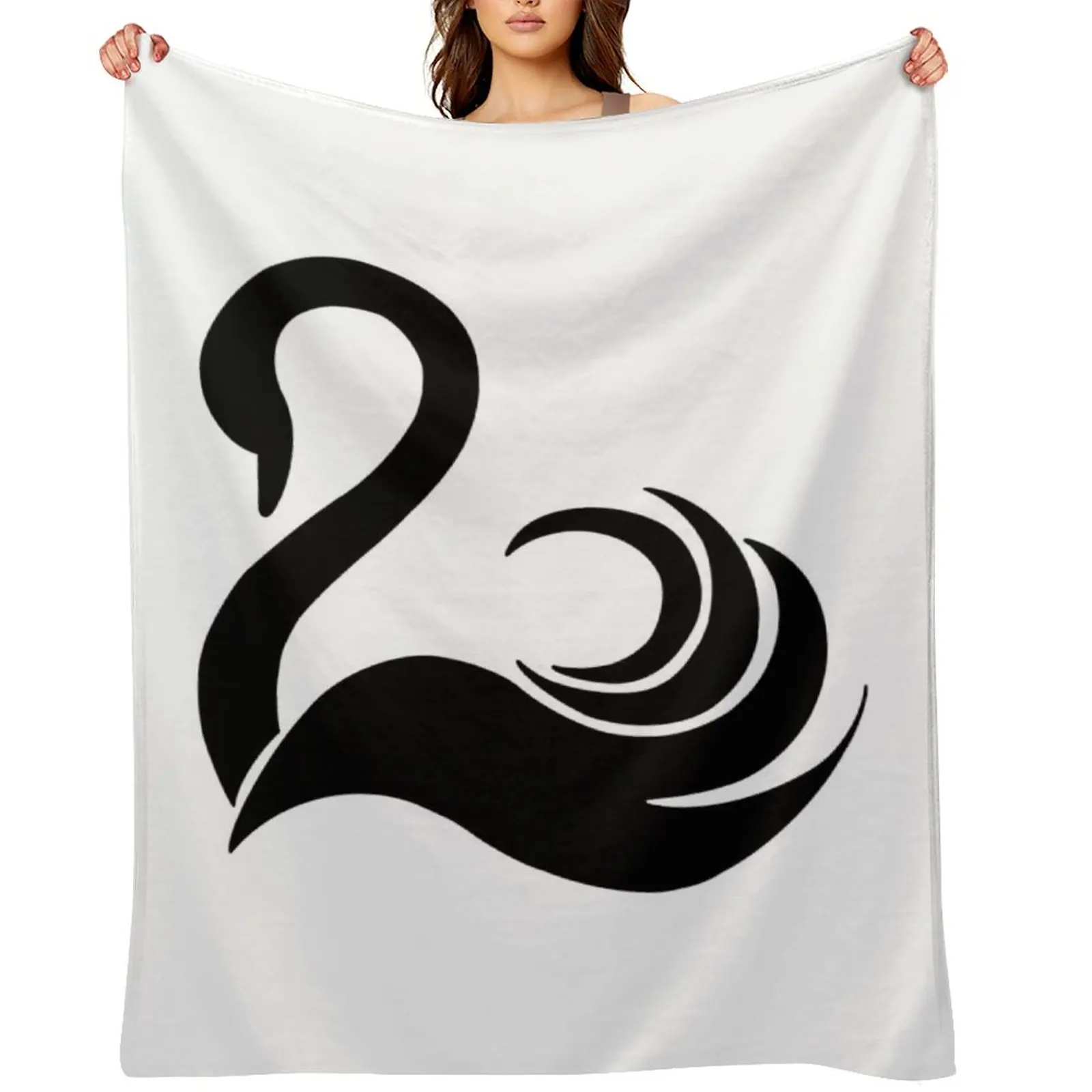 

Black Swan Symbol Throw Blanket Summer Plush Sofas Sofa Quilt Blankets