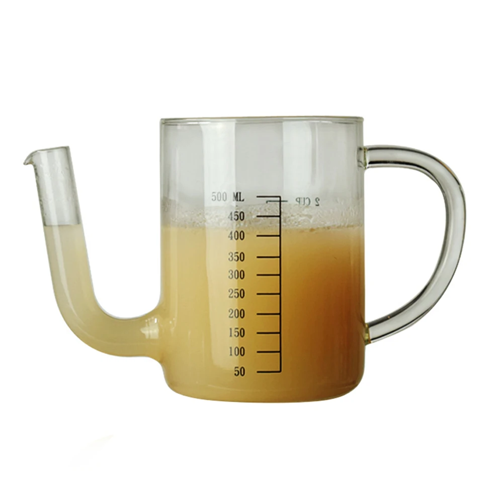 

500ml Filter Oil Kettle Heat Resistant Cold Water Container Food Safe Material Easy Clean for Home Oil Kettle