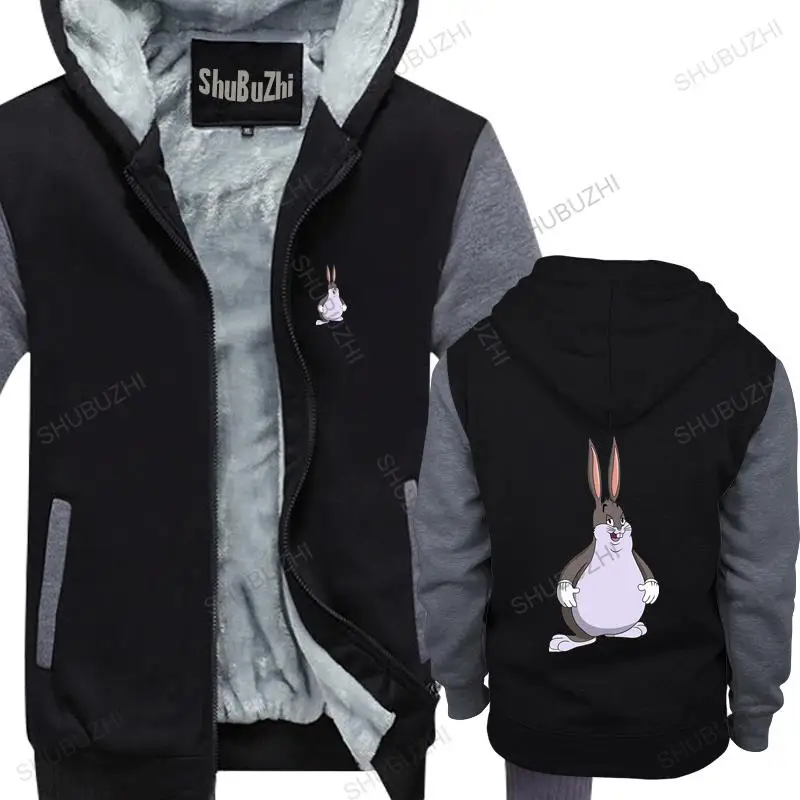 

men winter warm black hoody Big Chungus jacket Men's Cotton Crazy male thick hoodies euro size