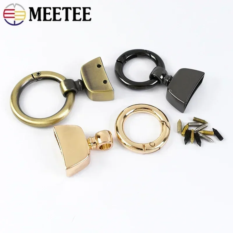 5/10Pcs Meetee 20/25mm Metal Hook Buckles Detachable O Ring Buckle for Keychain Dog Collar Bags Clip Clasp Hardware Accessories