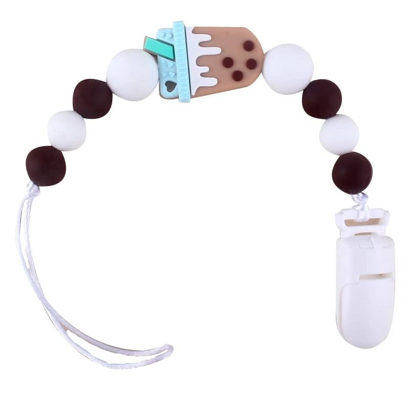 090B Baby Silicone Pacifier Clips Tooth Dummy Holder For Children Safe Teether