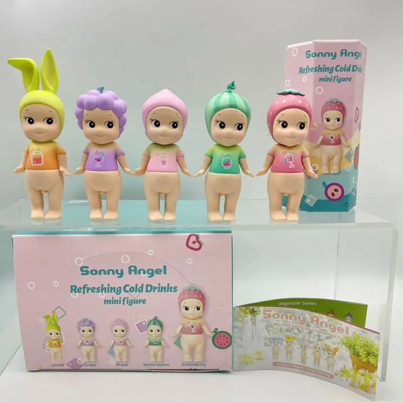 

2025 New Sonny Angel Refreshing Cold Drinks Mini Figure Blind Box Anime Figures Ornaments Cute Dolls Christmas Birthday Gift Toy
