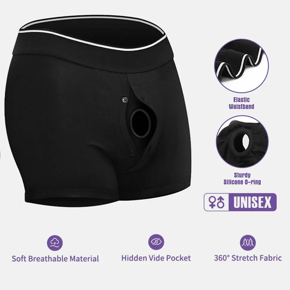 Strap on Harness Shorts for Couple for Women Men Strap on Dildo for her Unisex Lesbian strapon Strapless Boxer Briefs