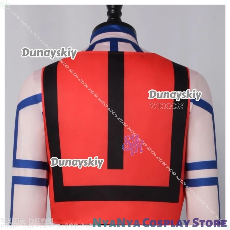 Película Demon Cosplay Infinity Anime Castle Hakuji Akaaza Ü Uniforme Mono Sexy Chaleco Rosa Accesorios Ojos Peluca Conjunto Halloween